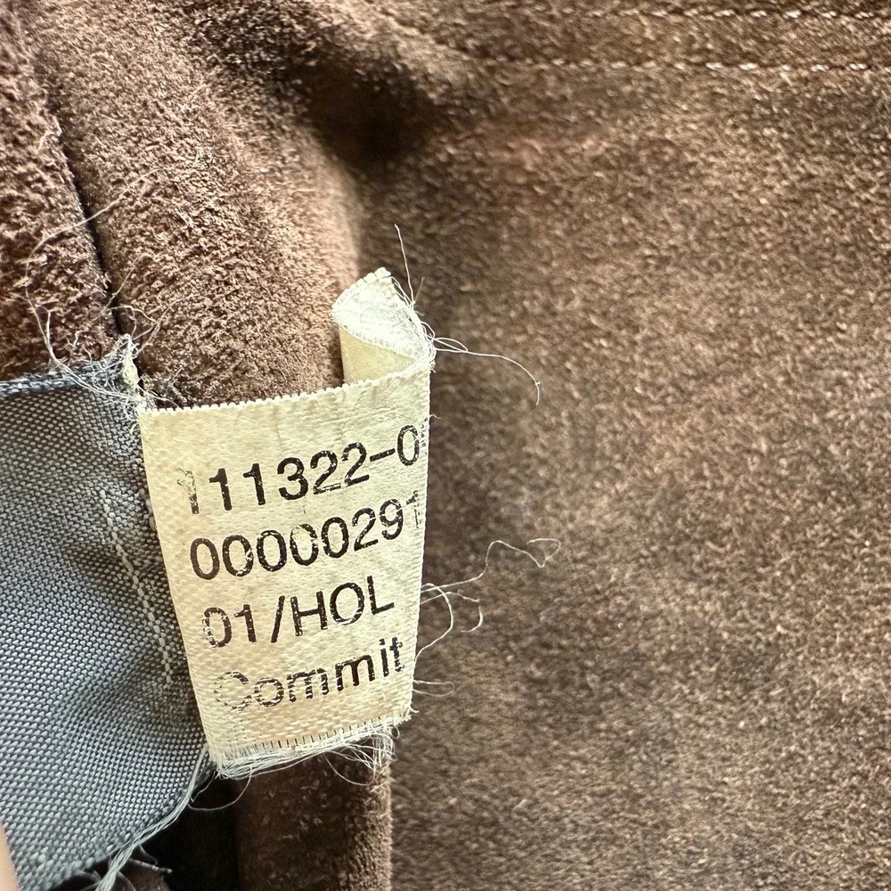 Banana Republic VTG Y2K Genuine Suede Messenger School Chocolate‎ Shoulder Bag